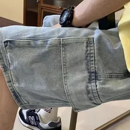 StyleCast Men Loose Fit Denim Shorts image 2