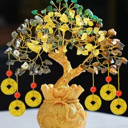 HINDCRAFT Gold-Toned Money Magnet Tree Showpiece-picture-10