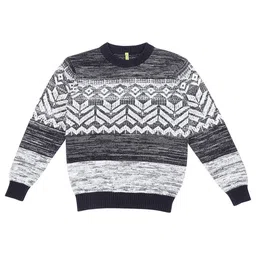Gini and Jony Boys Fair Isle Printed Pullover-picture-11