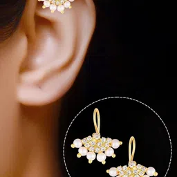 VIVASTRI Women Gold-Plated Alloy Earrings image 1