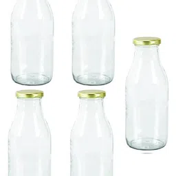 1ST TIME Set Of 6 Transparent Glass Freezer Safe Water Bottle image 5