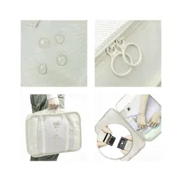 Aura Cream-Coloured Set of 6 Water Resistant Drawer Organiser Organisers image 5