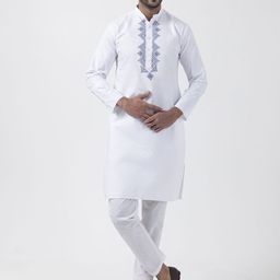 DEVOILER Men Printed Regular Kurta with Pyjamas-picture-4