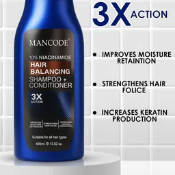 MANCODE Hair Balancing Shampoo + Conditioner- 400 ml image 4