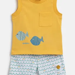 Chicco Boys Printed Pure Cotton T-Shirt With Shorts-image-70