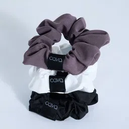 CAVA Women Set of 3 Everyday Scrunchie Ponytail Holders-image-18