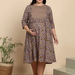 YASH GALLERY Floral Print Maternity A-Line Dress-picture-21