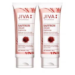 Jiva Set Of 2  Saffron Cream For Brightening & Soothing Moisturizing Cream - 100gm Each-image-4