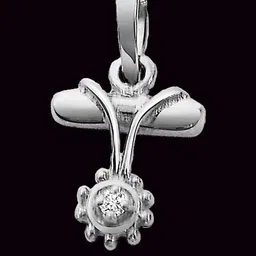 Surat Diamond Jewellery Real Diamond & Sterling Silver Pendant image 2