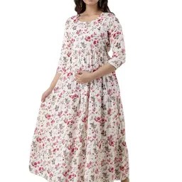 DEVEK Floral Print Maternity Fit & Flare Maxi Dress image 2