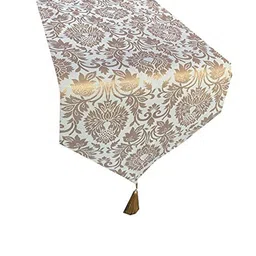 Pink Parrot Jacquard silk table runner-picture-13