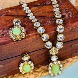 JN HANDICRAFT Lime Green Alloy Necklace-picture-35