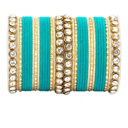 leshya Set Of 34 Brass Plated Stone-Studded Bangles-picture-52