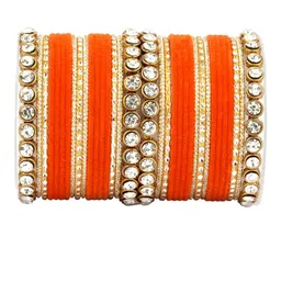 leshya Set Of 34 Brass Plated Stone Studded Bangles-picture-58