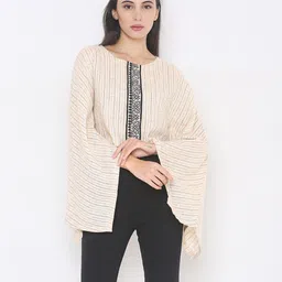 aturabi Cream-Coloured Cape Top-picture-12