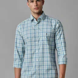 Louis Philippe Sport Slim Fit Tartan Checks Pure Cotton Casual Shirt-picture-32