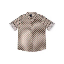 Allen Solly Junior Boys Slim Fit Opaque Printed Casual Shirt-picture-24