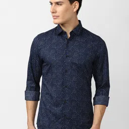 PETER ENGLAND UNIVERSITY Slim Fit Abstract Printed Casual Pure Cotton Shirt-picture-23