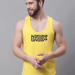 Friskers Printed Scoop Neck Pure Cotton Sports Gym Vests-picture-36