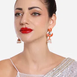 Zaveri Pearls Gold Plated Beaded Jhumkas-picture-19