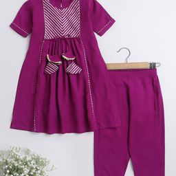 The Magic Wand Girls Gotta Patti Kurta with Trousers-picture-48