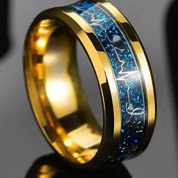 KRYSTALZ Men Gold-Plated Heart Beat Finger Ring-picture-29