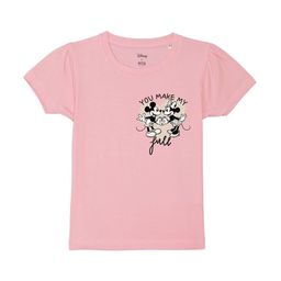 Disney by Wear Your Mind Girls Mickey & Minnie Printed Pure Cotton T-shirt-picture-1