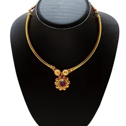 Shining Jewel - By Shivansh Women Gold-Toned & Pink Gold-Plated Necklace-picture-14