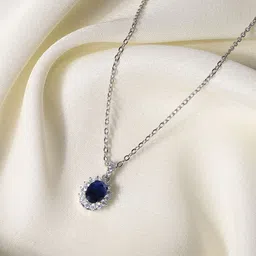 indiifuz Avyana Silver-Plated Circular Pendants with Chains image 1