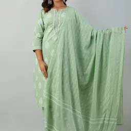 KASHEEDA Ethnic Motifs Printed Sequinned Kurta with Trousers & With Dupatta-picture-11