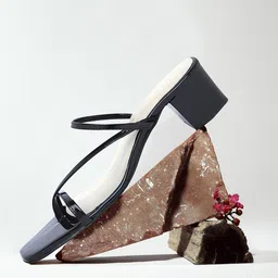 ERIDANI Women Black Solid Sandals-picture-47
