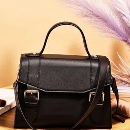 White Lily PU Structured Satchel-image-27