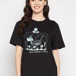 Wear Your Mind Tweety Graphic Printed Pure Cotton T-Shirt-image-14