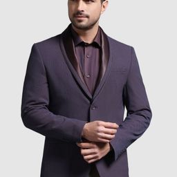 Blackberrys Self-Designed Shawl Collar Single-Breasted Slim-Fit Blazers-picture-31
