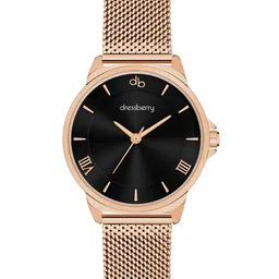 DressBerry Women Black Dial Stainless Steel Straps Analogue Watch-DB-014-Black-picture-26