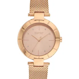 ESPRIT Women Rose Gold-Toned Embellished Dial Stainless Steel Bracelet Style Straps Watch-picture-0