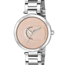 PERCLUTION ENTERPRISE Women Peach-Coloured Dial & Silver-Toned Straps Analogue Watch PE221-image-19