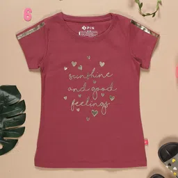 3PIN Girls Typography Printed Cotton T-shirt-picture-20