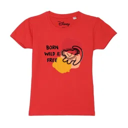 Disney by Wear Your Mind Girls Red & Yellow Lion King Printed T-shirt-picture-12