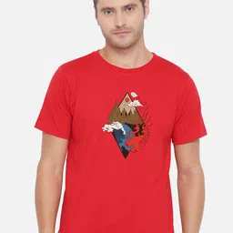 FFLIRTYGO Men Red Printed Cotton T-shirt-picture-57