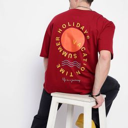 Mast & Harbour Typography Printed Pure Cotton Oversized T-Shirt-picture-20