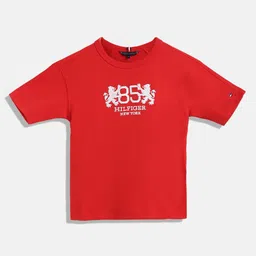 Tommy Hilfiger Boys Typography Embroidered Pure Cotton T-shirt-picture-46