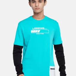 Coolsters by Pantaloons Boys Teal Typography Printed Cotton T-shirt-picture-42