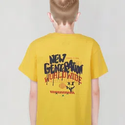Palm Tree Boys Typography Printed Cotton T-shirt image 1