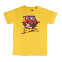 Marvel by Wear Your Mind Boys Yellow Spider-man Printed T-shirt-picture-13