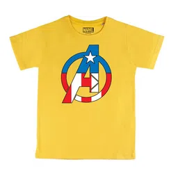 Marvel by Wear Your Mind Boys Yellow Graphic Printed T-shirt-picture-47