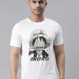 Bushirt Men White Printed 100% Cotton T-shirt-image-85