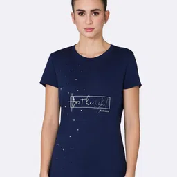 Van Heusen Women Star Light Front Print Round Neck Short Sleeve Lounge T-Shirt-picture-35