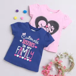 BUMZEE Girls Pack Of 2 Cotton T-shirts-picture-19