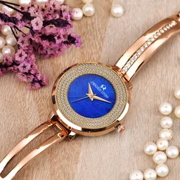 SWADESI STUFF Women Embellished Stainless Steel Bracelet Style Straps Watch SF0538 ROSE-picture-18